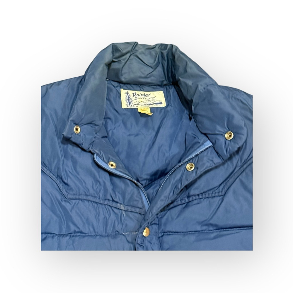 Vintage 70s-80s Rainer Sportswear Men's Down Puffer Vest Snap Front Sz M - Picture 6 of 9